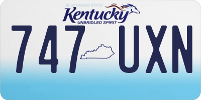KY license plate 747UXN