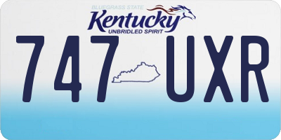 KY license plate 747UXR