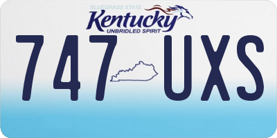 KY license plate 747UXS
