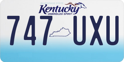 KY license plate 747UXU