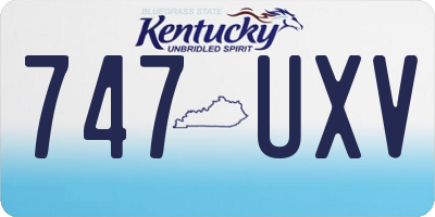 KY license plate 747UXV