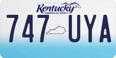 KY license plate 747UYA