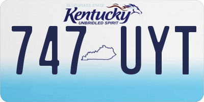 KY license plate 747UYT