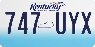 KY license plate 747UYX