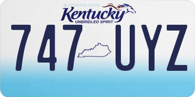 KY license plate 747UYZ