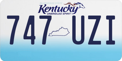 KY license plate 747UZI