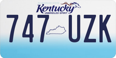 KY license plate 747UZK