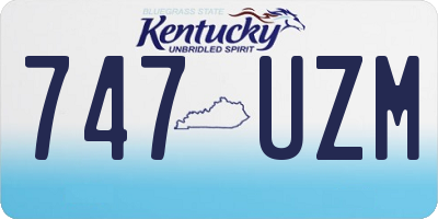 KY license plate 747UZM