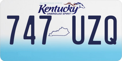 KY license plate 747UZQ