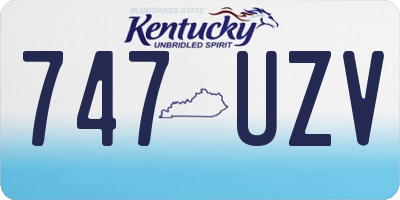KY license plate 747UZV