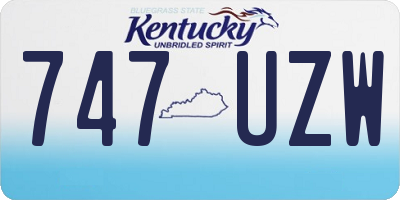 KY license plate 747UZW