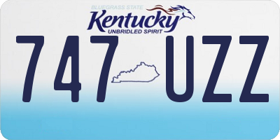 KY license plate 747UZZ