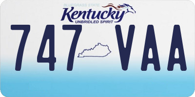 KY license plate 747VAA