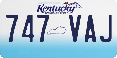 KY license plate 747VAJ