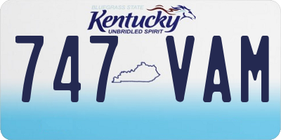 KY license plate 747VAM