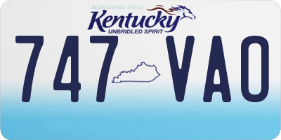 KY license plate 747VAO