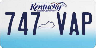 KY license plate 747VAP