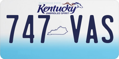 KY license plate 747VAS