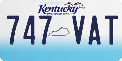 KY license plate 747VAT