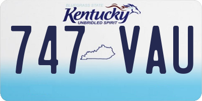 KY license plate 747VAU