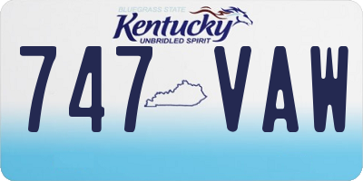 KY license plate 747VAW