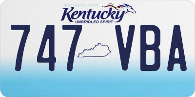 KY license plate 747VBA