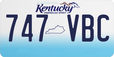 KY license plate 747VBC