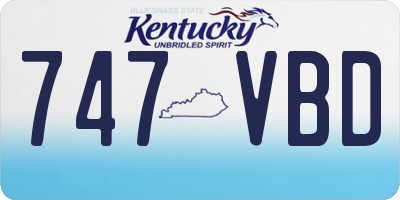KY license plate 747VBD