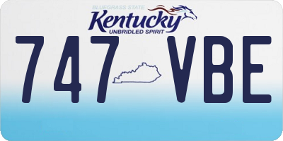 KY license plate 747VBE