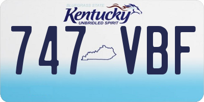 KY license plate 747VBF