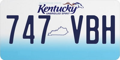 KY license plate 747VBH