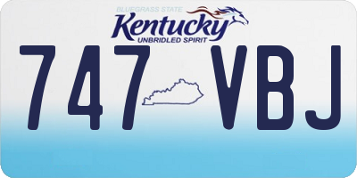 KY license plate 747VBJ