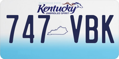 KY license plate 747VBK