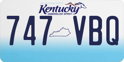KY license plate 747VBQ