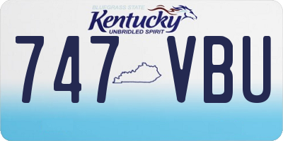 KY license plate 747VBU