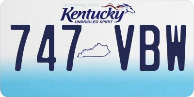 KY license plate 747VBW