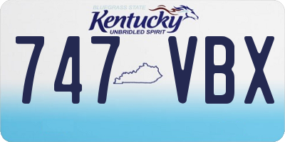 KY license plate 747VBX