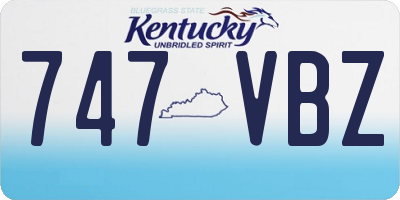 KY license plate 747VBZ