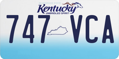 KY license plate 747VCA