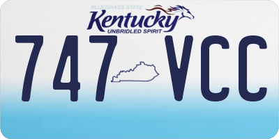 KY license plate 747VCC