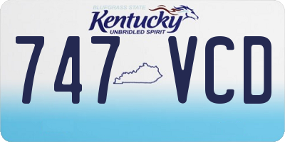 KY license plate 747VCD