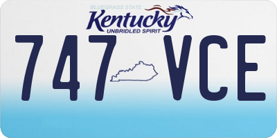 KY license plate 747VCE