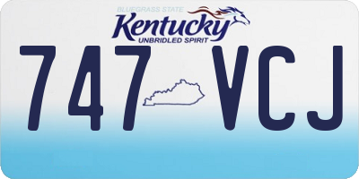 KY license plate 747VCJ