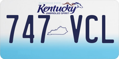 KY license plate 747VCL