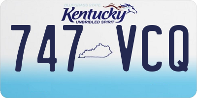 KY license plate 747VCQ