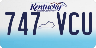 KY license plate 747VCU
