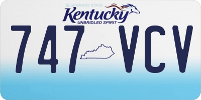 KY license plate 747VCV