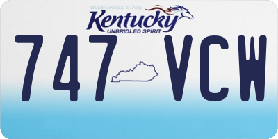 KY license plate 747VCW