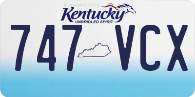 KY license plate 747VCX