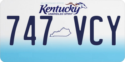 KY license plate 747VCY